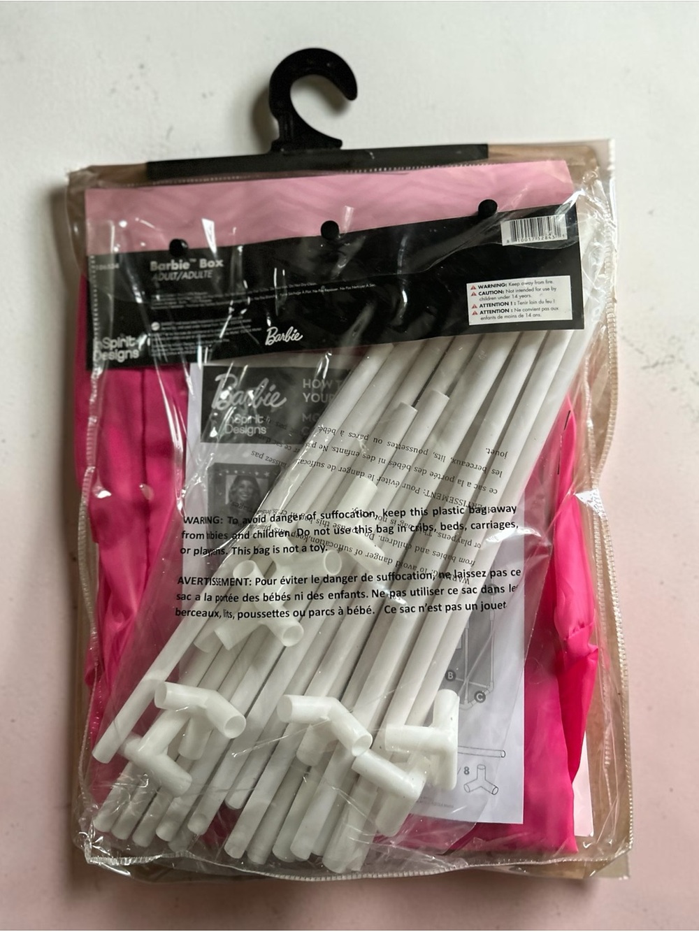 Barbie Doll Box Costume - Adult OS Bright Pink - Picture 5 of 5